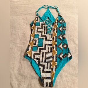 San Lorenzo Turquoise Reversable One Piece